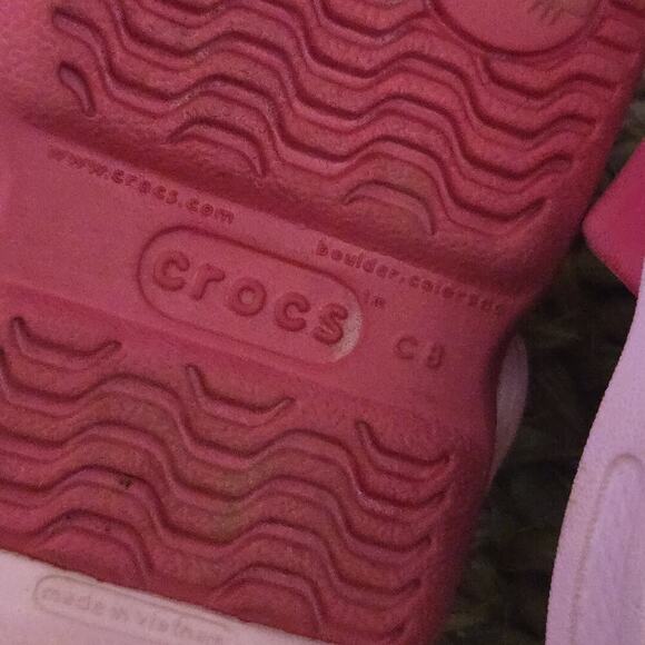 Crocs Electro Clogs Water Pink Kids Child Two Tone Walking Beach Sizw 8c - Picture 6 of 6